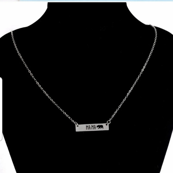 Mama Bear Silver Necklace - Picture 3 of 3